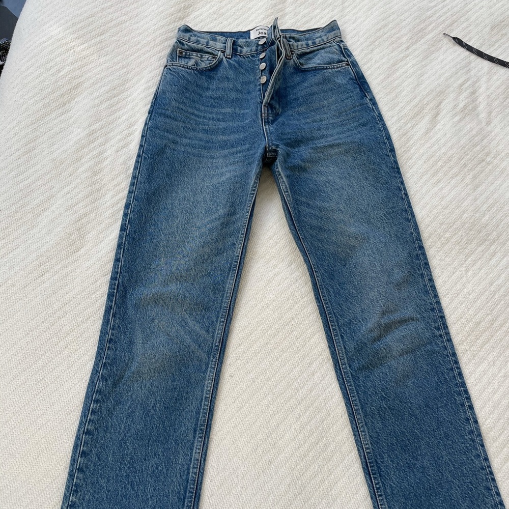 Cynthia High Rise Straight Cropped Jeans